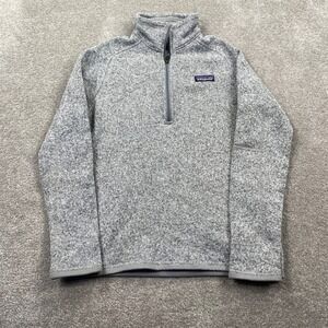 Patagonia Better Sweater Womens Small Gray Heather 1/4 Zip Fleece Pullover 25527